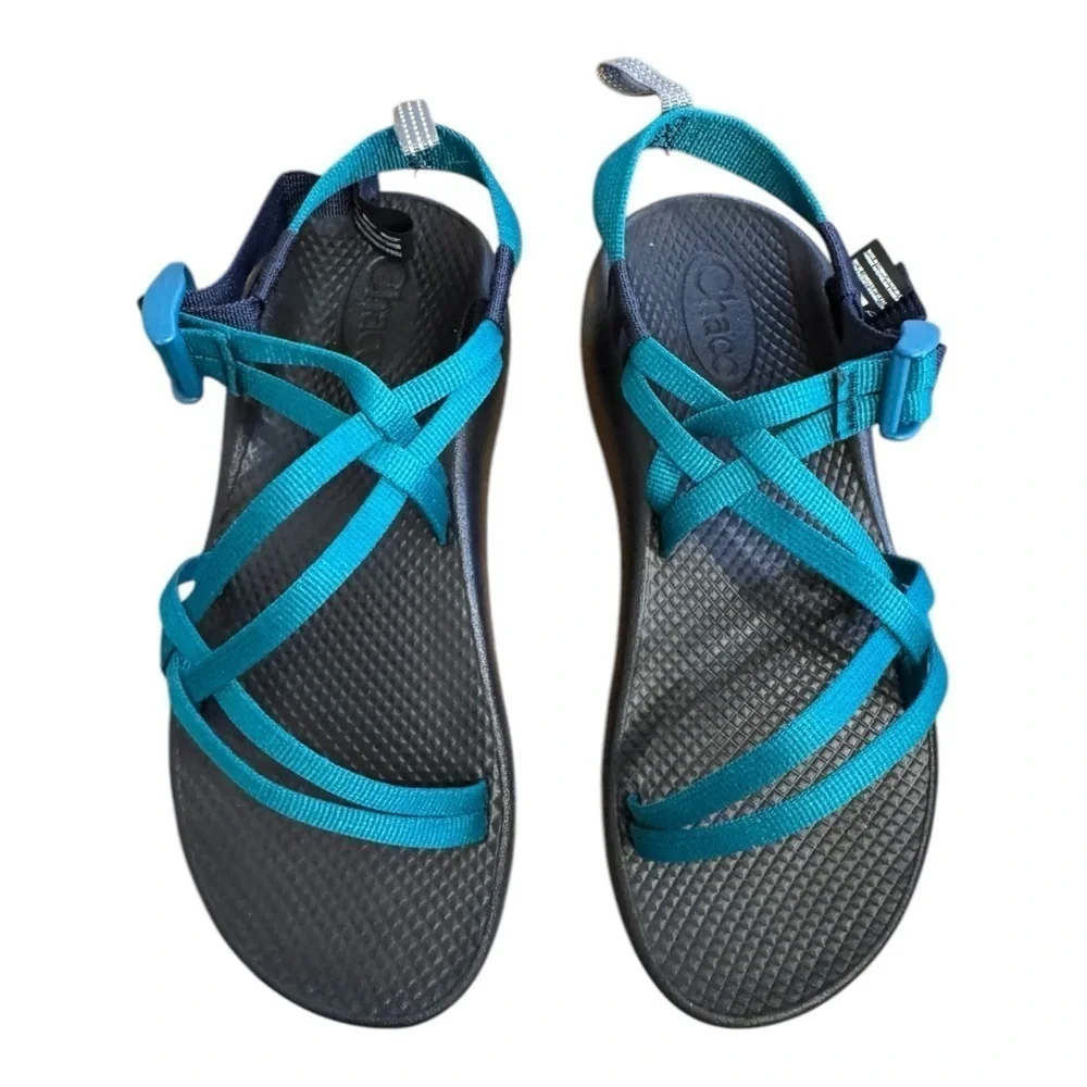 Chaco Kids' ZX/1 EcoTread Sandal in Solid Evergreen NIB